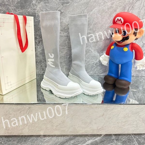 

fashion casual shoes boot men women design winter warm leather thick soled sock boots sports runners sneakers xsd221120, Black