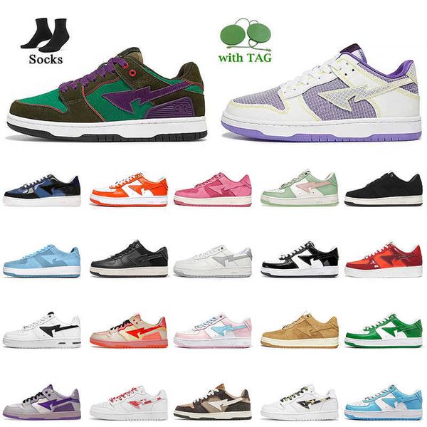 

sk8 sta2 abc camo shoes blue designer platform casual shoes for women mens fashion white black pastel pack green pink orange trainers sneake