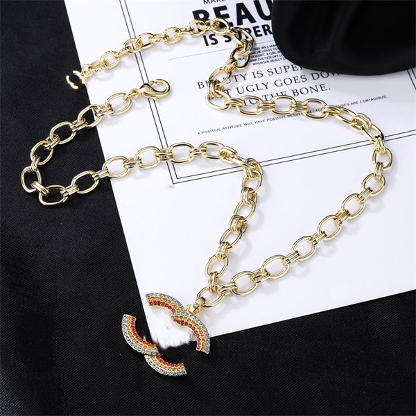 

20 style c-letter ccity cuban link chain pendant pearl necklaces brand designer necklaces for women man wedding party choker jewelry 17634, Silver