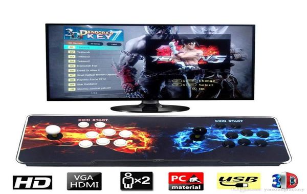

2019 2199 3d hd games pandora 7 3d 12801080p 32gb arcade video game console box arcade machine double arcade joystick with spea2992358