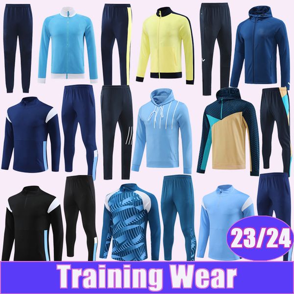 

23 24 grealish training wear sweatshirt soccer jersey foden haaland de bruyne mahrez bernardo phillips ruben jacket football shirts, Black