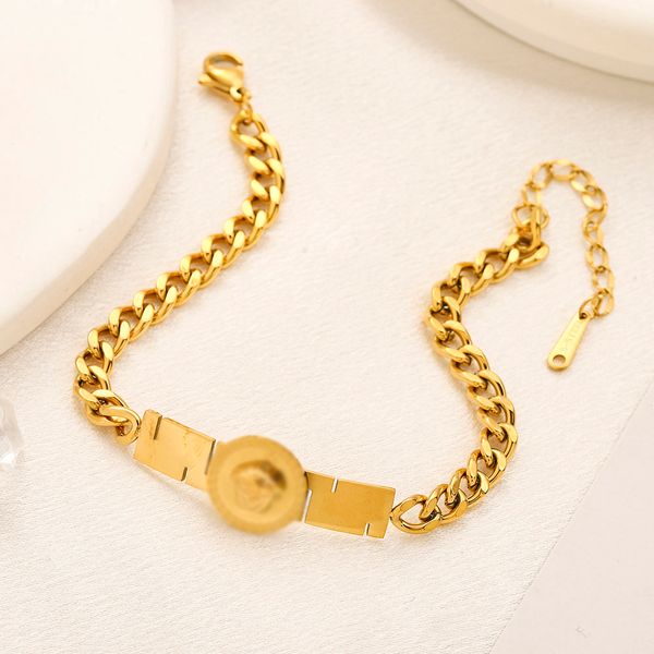 

never fade fashionable women bracelets bangle chain gold plated bracelet portrait bracelet cuff chain stainless steel lovers gift, Black