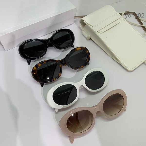 

sunglasses triumphal arch fashion luxury brand glasses cl40194 women men cat eye vintage oval arc de triomphe sunglasses random box 230215, White;black