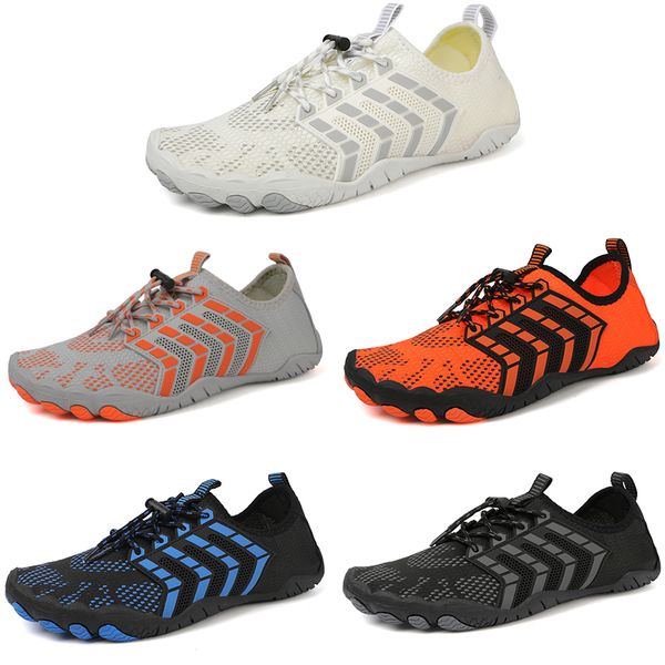 

2023 wear resistant mesh beach wading shoes men black gray blue white orange for all terrains