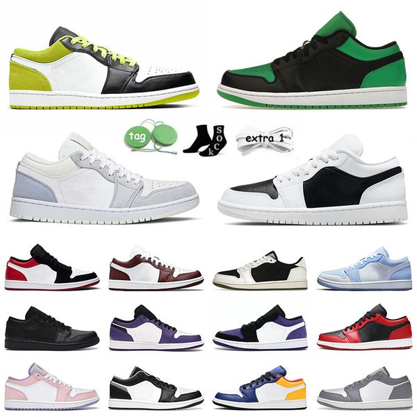 

jumpman 1 lucky green basketball shoes men women 1s low black cement light smoke grey royal yellow paris hyper royal shadow toe trainers out