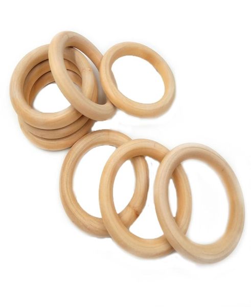 

68mm268inch nature wooden ring teether montessori baby toy organic infant teething toy accessories necklace diy baby teether9509464
