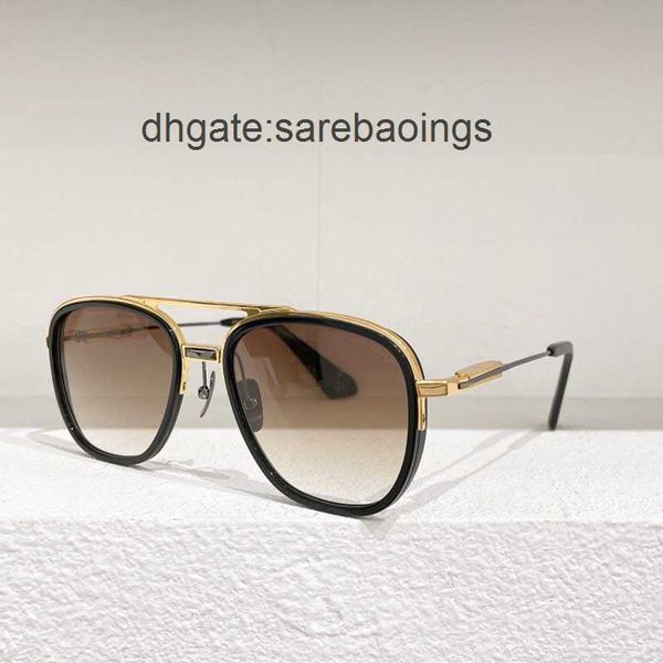

designer sunglass luxury brand dita rktom-type 402 sunglasses men oval metal frame plated temples sunglasses designer women classic original, White;black