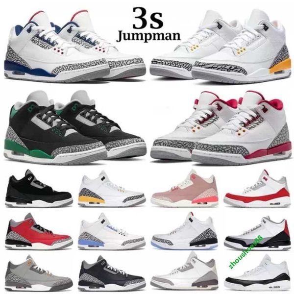 

jumpman 3s retro basketball shoes mens trainers outdoor sports sneakers 3 fire red pine green racer blue cool grey unc court purple laser or