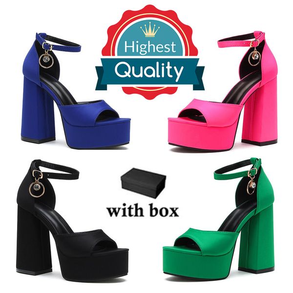 

2023 heels women dress shoes high black white nude soft pink yellow green gradient patent leather suede womens party wedding with box size 3