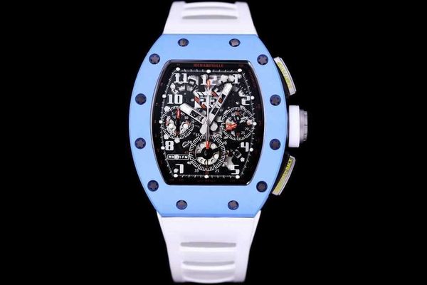 

fashion mechanical r i c h a r d luxury superb style male wrist watches rm11 rm11-03 23gj designer high-end quality tpt carbon fiber bezel f, Slivery;brown