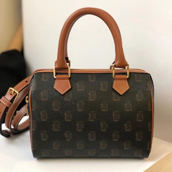

mens designer mini celiny underarm tote boston bag luxury leather large handbags clutch shoulder bag womens triomphe canvas brown flower toi