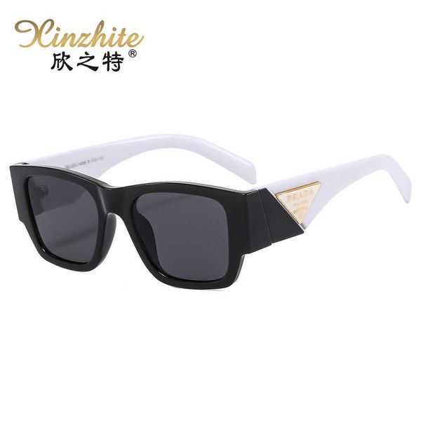 

new 2023 sunglasses for men and women anti ultraviolet round face slim personality fashion driving sun shading sunglasses, White;black