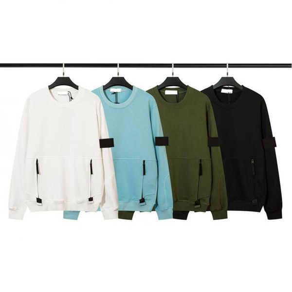 

toney brand mens womens hoodies classic embroidered armband stone five colors long sleeve island sweatshirt motion current 632ess, Black