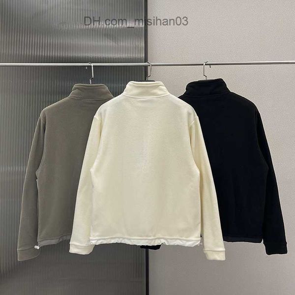 

women's hoodies sweatshirts fashion polar wool half zip hoodie sile letter hoodie street hip hop men's and women's sweatshirt, Black