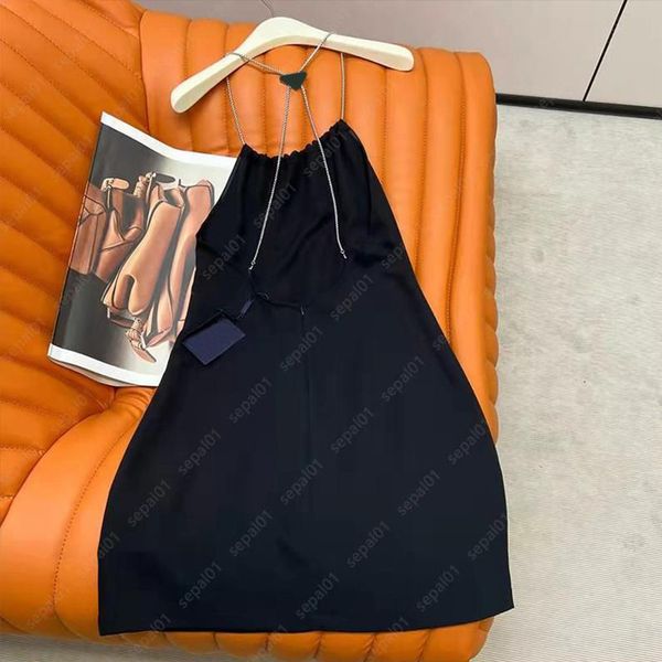 

dress women triangle strapvests skirt fashion slim sleeveless dresses summer a-line skirt, White;black
