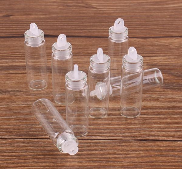

100pcs 113565mm 2ml mini glass wishing bottles tiny jars vials with plastic ser8636319