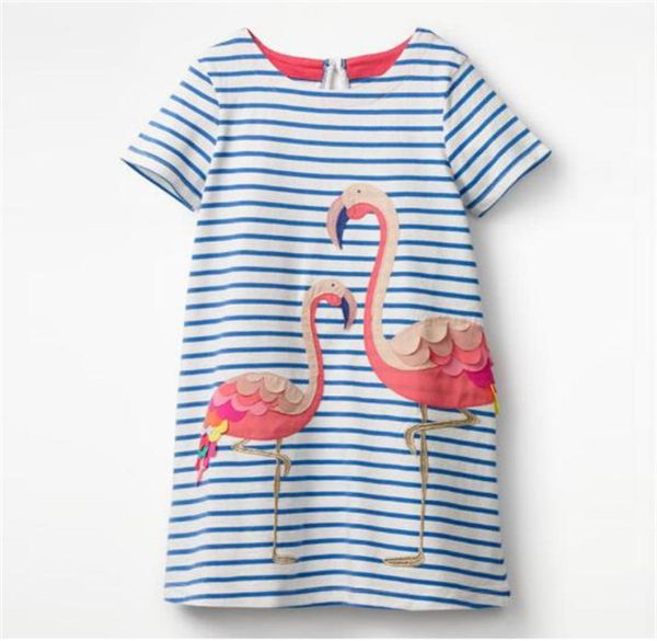 

new summer baby girl dress fashion whole cartoon striped cotton princess skirt a138821107, Red;yellow