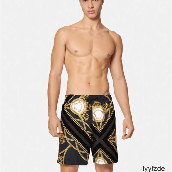 

european and american designer mens casual shorts street sports pants human head floral print beachwear the first choice for beach surfing f, White;black