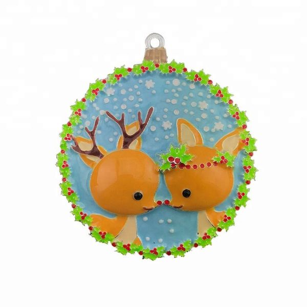 

10pcs/lot enamel deer shape pendant cute animal charm pendants for necklace, Silver