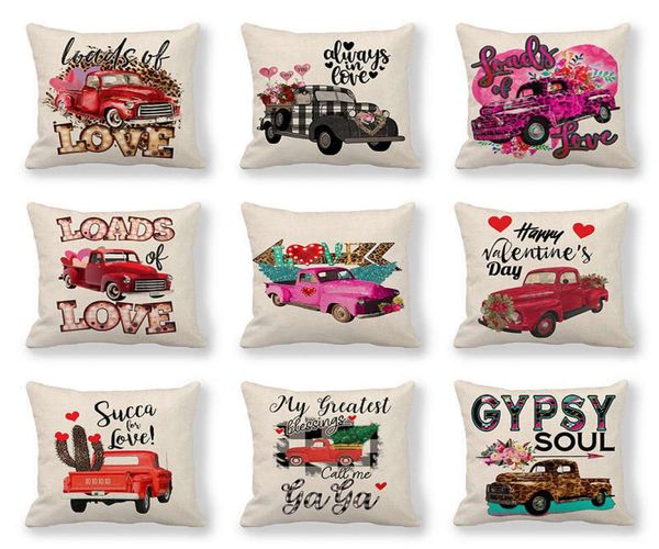 

110 styles valentines pillows case valentine039s day letter printing heart pillow cover 4545cm sofa nap cushion covers home de8396427