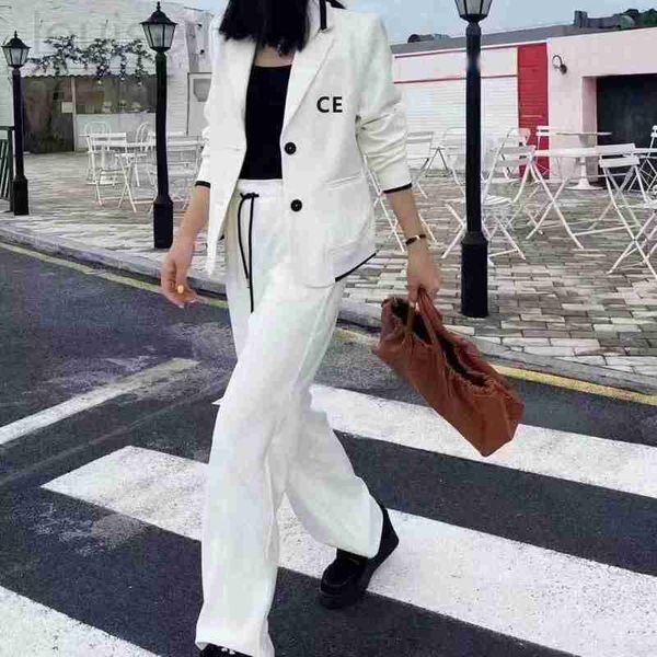

women's two piece pants designer sets casual suits designers ce jackets coats for women long sleeve jacket cool girls streetwear luxury, White