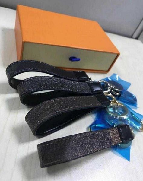 

Long Key Chain Car Ring Women Holding Bag Pendant Charm Accessories Leather Metal keychains with Boxes