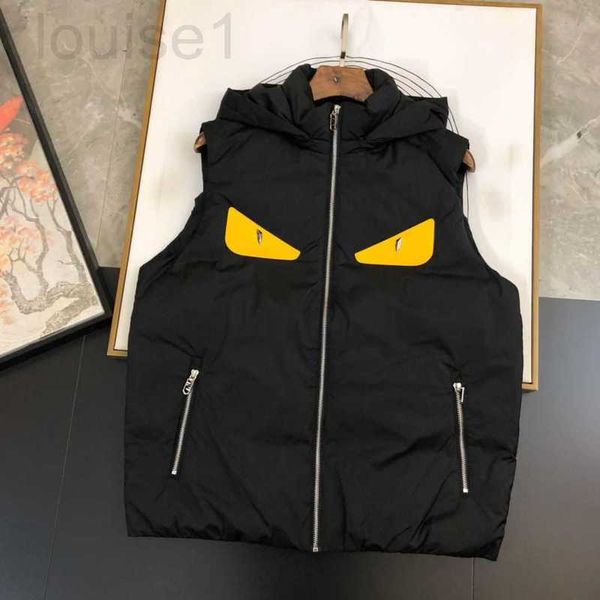 

men's down & parkas designer designer luxury puffer jacket f fashion hooded casual coat autumn winter men small monster eyes thickened, Black