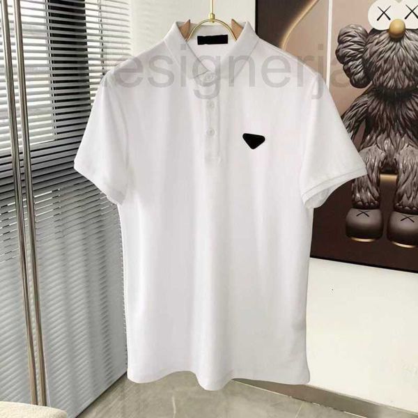 

men's polos designer mens polo shirt womens summer casual short sleeves business loose pullover lapel sweatshirt 0pwb, White;black
