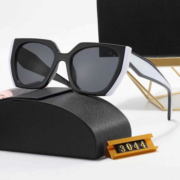 

high-end designer glasses new luxury brand men's and women's sunglasses fashionable large frame advanced anti glare outdoor drivin, White;black