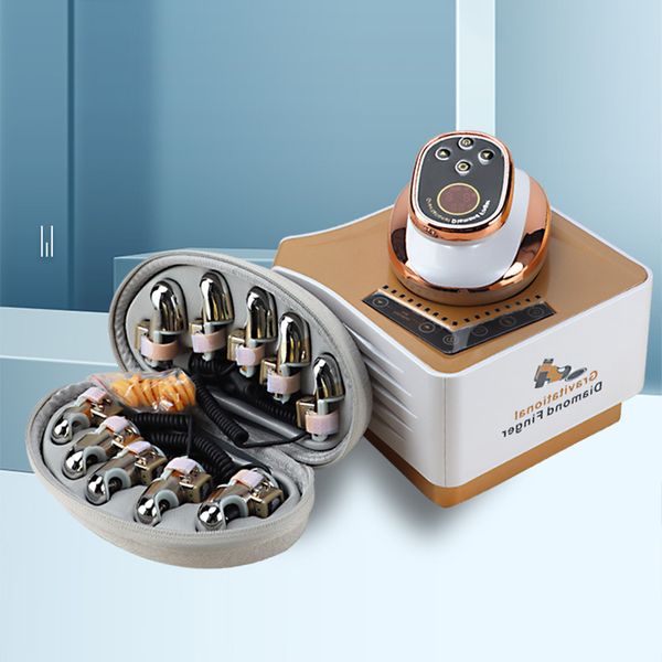 

portable gravitational diamond finger face lifting body massager radio frequency microcurrent golden finger rf ems beauty machine