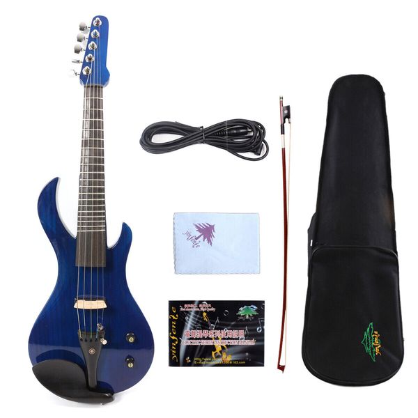 

19fret 5string electric silent violin 4/4 handmade case 6.35mm jack #ev20