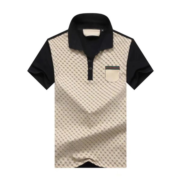 

2023 men's polos polo shirt men's youth solid t-shirt summer short sleeve business casual m-3xl, White;black