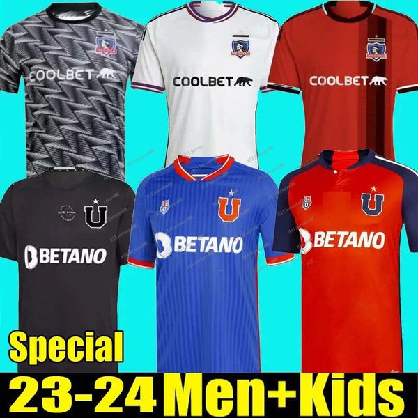 

23 new 24 colo colo third away soccer jerseys 2023 valencia arriagada opazo universidad de chile football shirt home gold special uniforms 2, Black;yellow