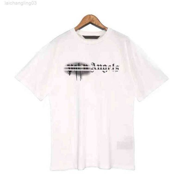 

designer of luxury t-shirt brand palms angels angel t shirt pa clothing spray letter short sleeve spring summer ttv2, White;black
