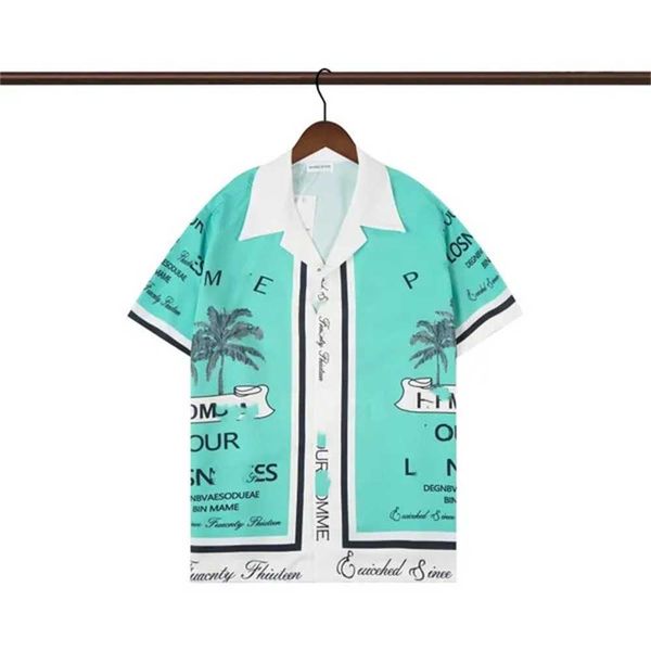 

2023 men's casual shirts spotted pattern wacko maria hawaiian shirt men women t-shirt beach tees oversized cx f740, White;black