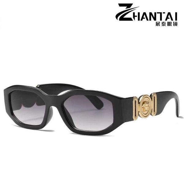 

new style personality head 4361 irregular small frame sunglasses fashion sunglasses for men and women, White;black