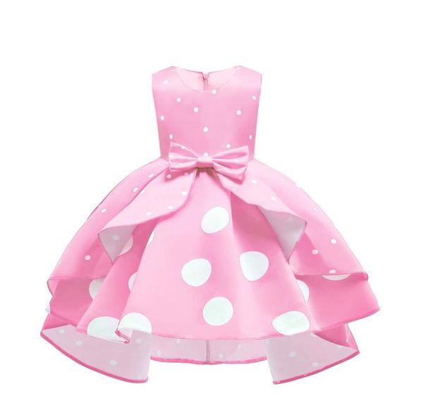 

baby girls dot puffy princess dress for party with blow in six color for212 years old8740304, Red;yellow
