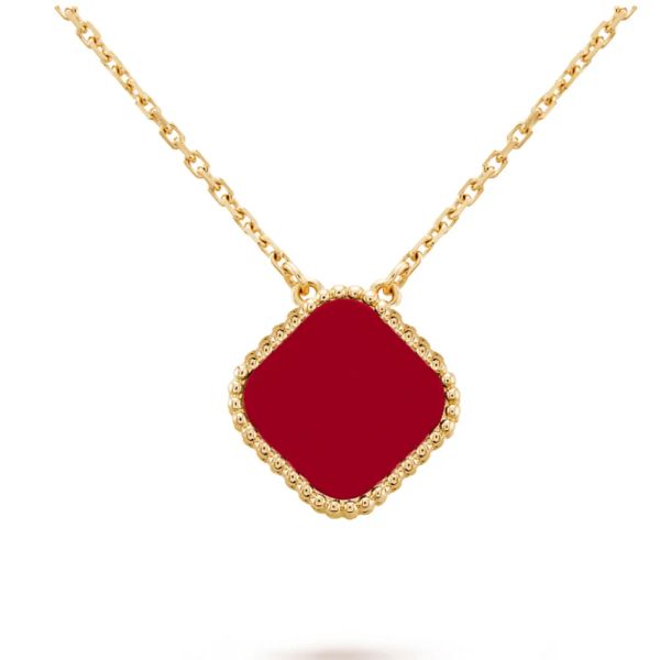 

designer necklace designer jewelry elegant four leaf clover locket necklace fashion pendant necklaces for womenchoker chains 18k plated gold, Silver