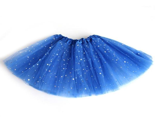 

skirts 38t baby star glitter dance tutu skirt 3 layers tulle toddler pettiskirt tule girls children shining6511020, Blue