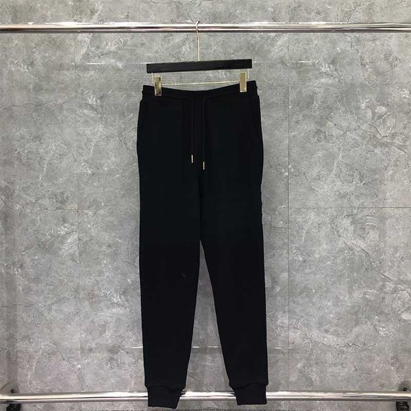 

men's pants tb thom men pants spring autumn fashion brand sweatpants honeycomb 4-bar stripe trousers jersey casual spoort harajuku tb p, Black