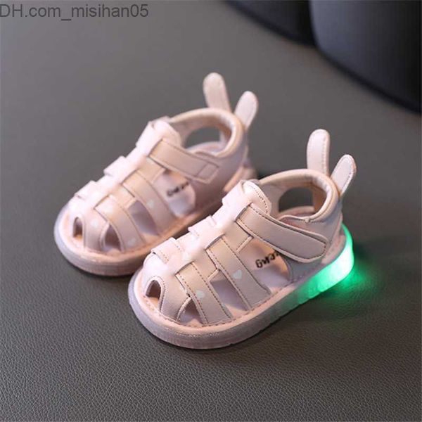 

sandals 2021 new summer girls' sandals leather light closed preschool children's shoes cute soft sole fashion baby shoes z230710, Black;red