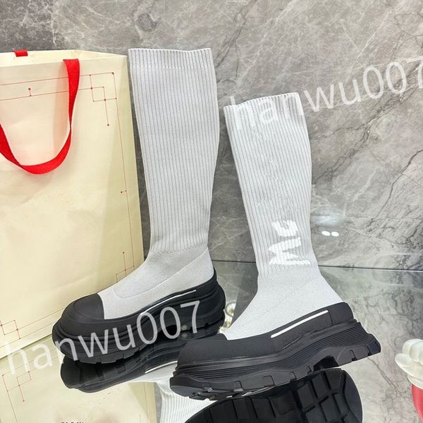 

luxurys fashion casual shoes boot men women design winter warm leather thick soled sock boots sports runners sneakers xsd221120, Black