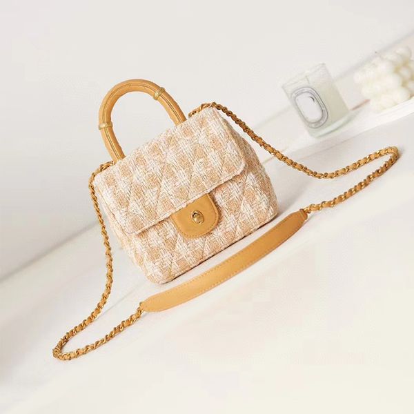

23s new clutch bags shoulder bag mini flap bag tote bags chain the twill is soft fashion lambskin crossbody woman bag purses quality handbag