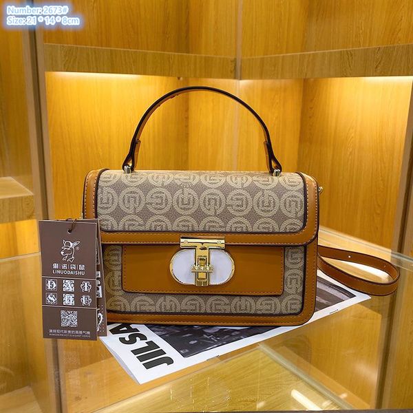 

factory wholesale ladies shoulder bags 2 colors flip gold buckle handbag street trend polka dot mobile phone coin purse joker contrast leath