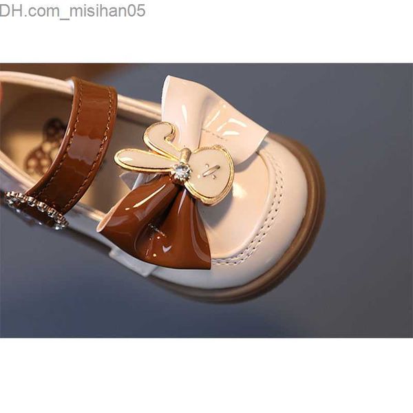 

boots new children' leather girls' shoes shiny pearl bows princess walking shoes baby parties children' weddings spring and, Black;grey