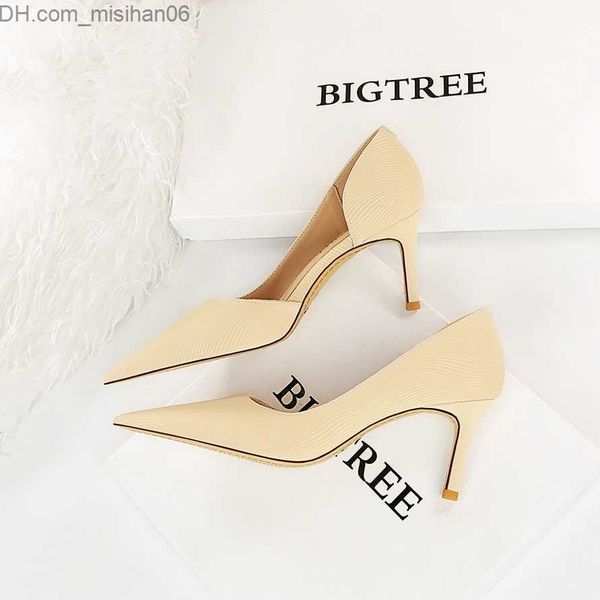 

dress shoes bigtree shoes zebra pattern women's pump 2022 new design kitten high heels women's slim high heels 7.5cm high heels pl, Black