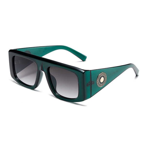 

3380 square fashionable for men and women trend uv resistant sunglasses y2k, White;black