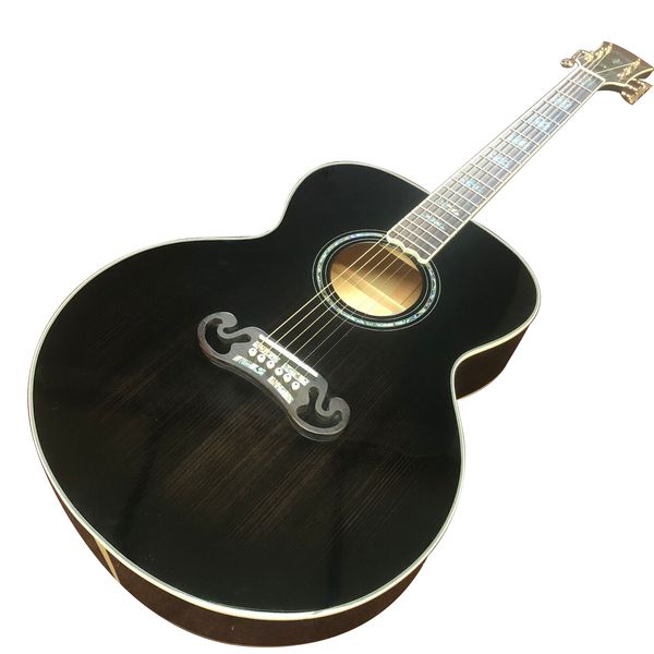 

43-inch j200 series solid wood profile retro smoke gray acoustic guitar