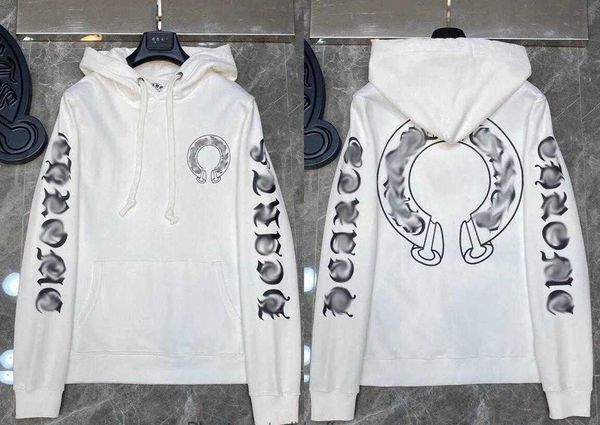 

men's hoodies sweatshirts 2023 designer mens chrome winter heart hoodie ch long sleeve jacket loose coat hooded hoody men women hip hop, Black
