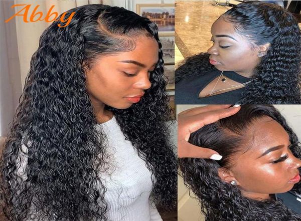 

28inch lace closure wigs peruvian water wave 4x4 lace closure long human hair wigs for black women water wave 180 density7995812, Black;brown